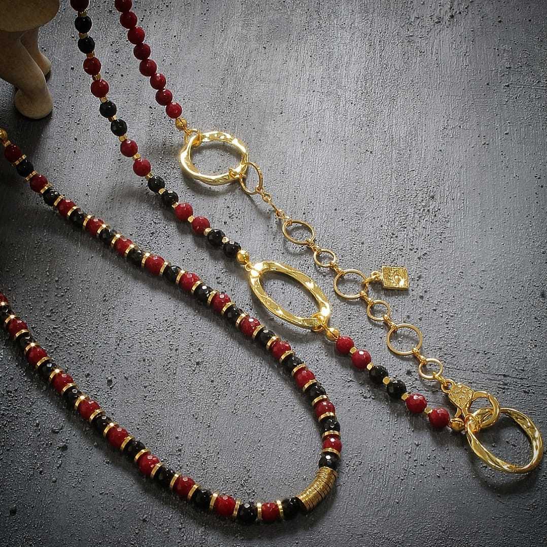 Jade Taşlı Kolye (İkili)