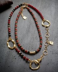 Jade Taşlı Kolye (İkili)