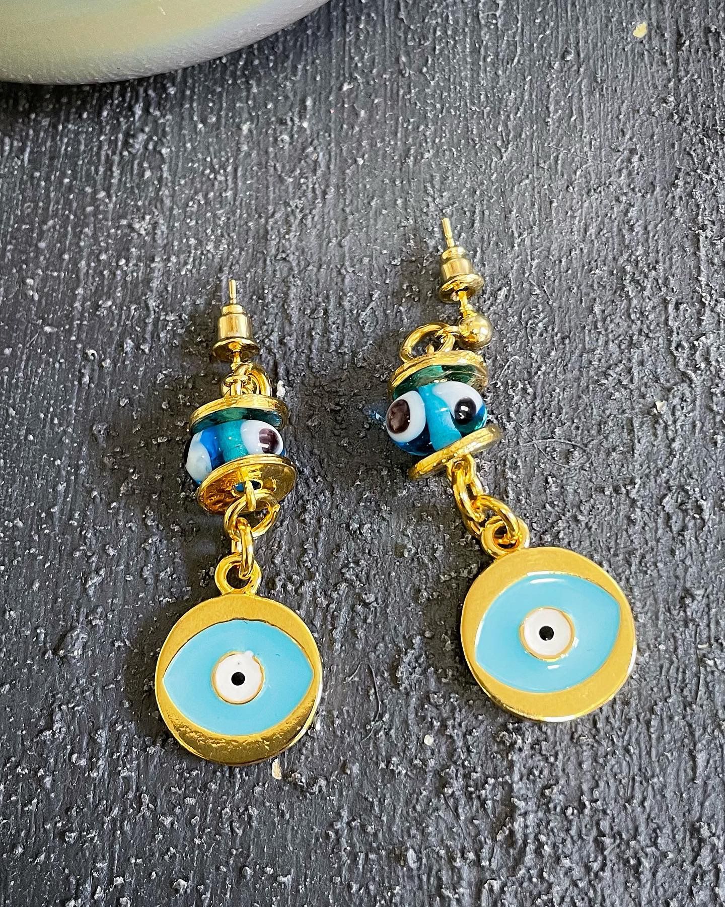 Murano Boncuklu Nazar Küpe