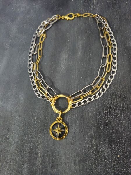 Çift Renkli Choker Kolye