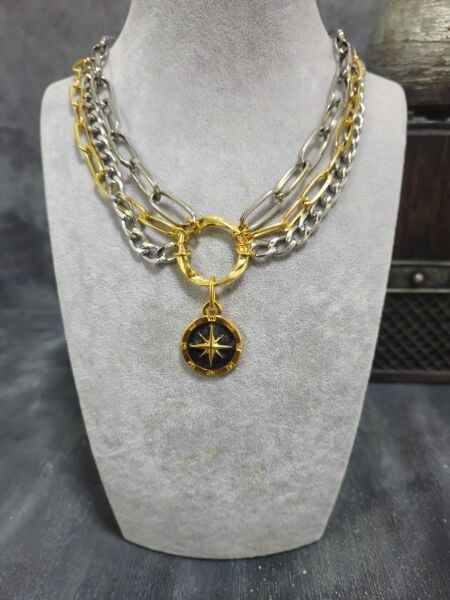 Çift Renkli Choker Kolye